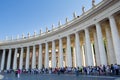 ROME, ITALY, VATICAN CITY Ã¢â¬â JULY 4th 2015. Pilgrims and tourists que ue waiting to enter in St Peter basilica Royalty Free Stock Photo